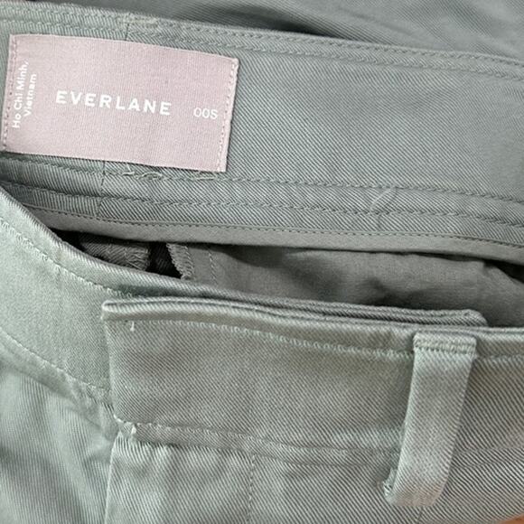 Everlane The Draper Pleated Pant in Buttersmooth Seagrass Green size 00 Short - Picture 5 of 7